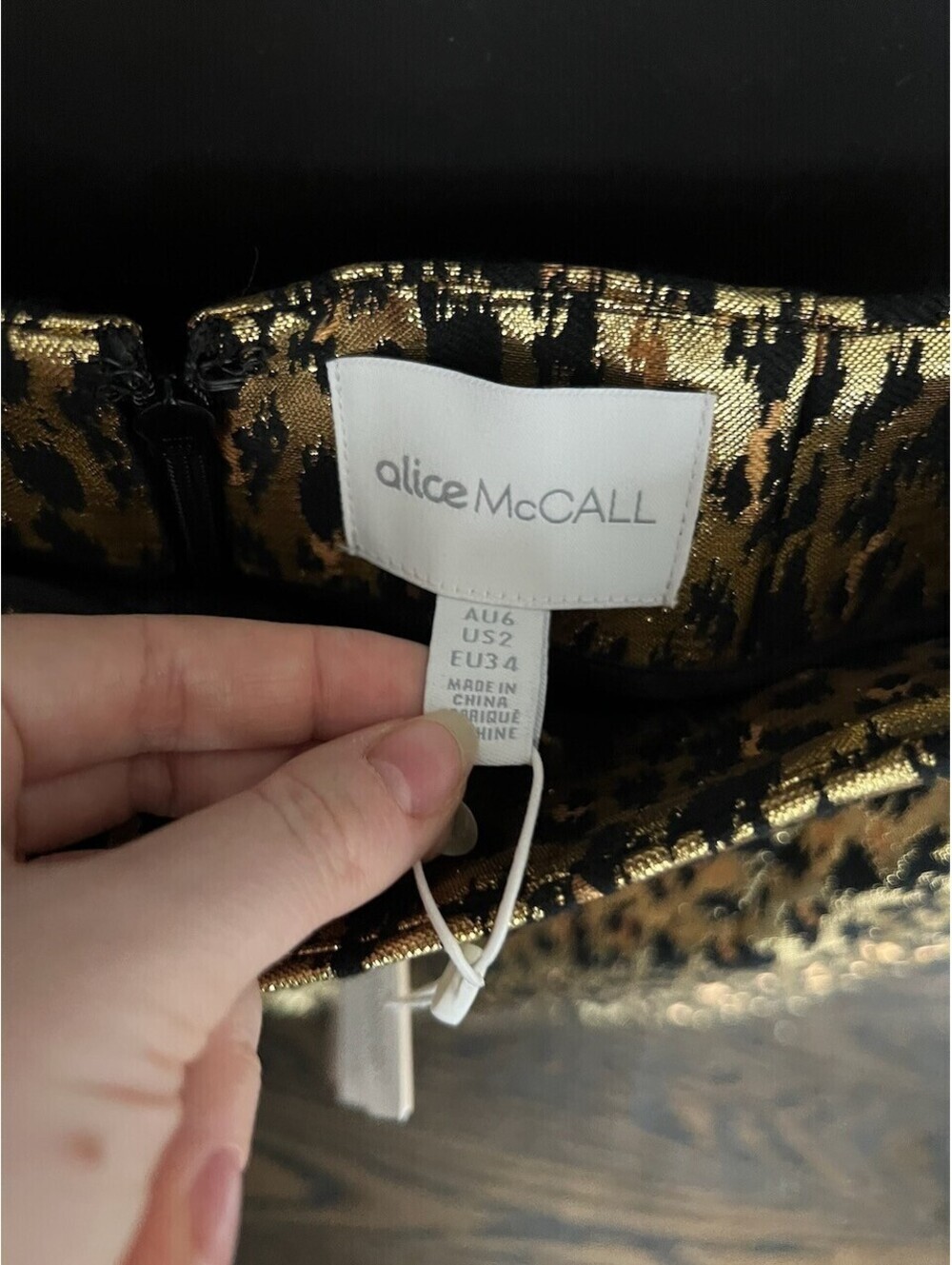 alice McCALL Leopard Print Night Cat Skirt and Top Set Size US 2 MSRP $600 NWT - Picture 5 of 10